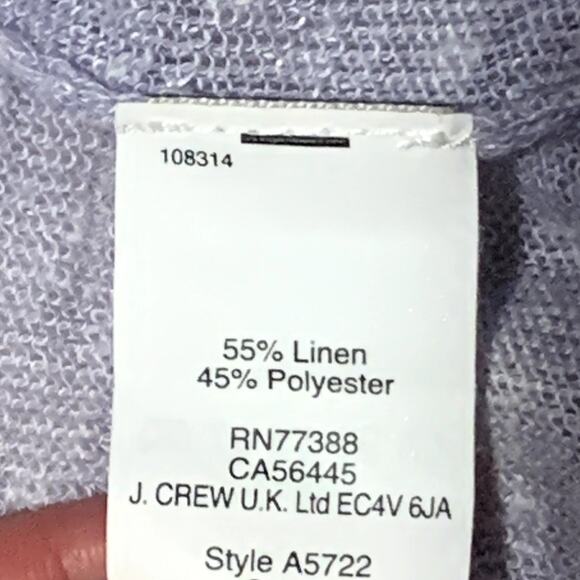 Women's J. CREW Size S Dual Zip Front Linen Blend Cardigan Sweater Lightweight - Picture 7 of 8